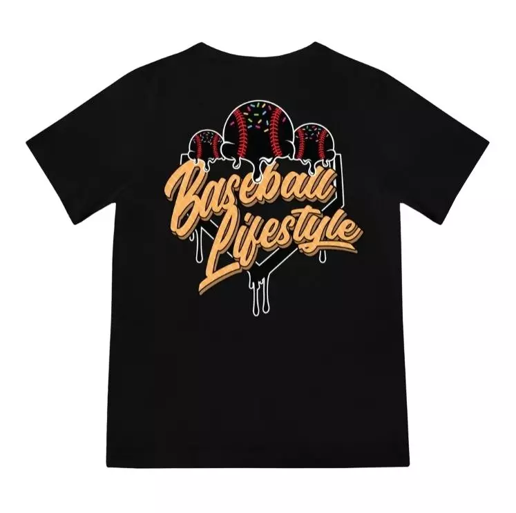 Baseball Lifestyle 101 Big Boys' Black Ice Cream Tee - Midnight Sundae